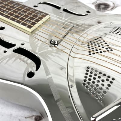 Royall Palmulator Bright Nickel Single Cone with Etched Palm Trees and Pickup image 6