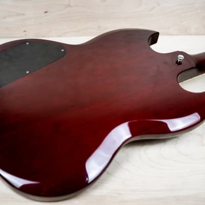 Burny RSG-75-63 MIJ 1980 Cherry  63' Reissue Vintage SG Style Guitar Made in Japan w/ Bag image 9