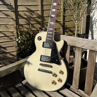 Blitz by Aria Pro II Les Paul Custom (White) | Reverb
