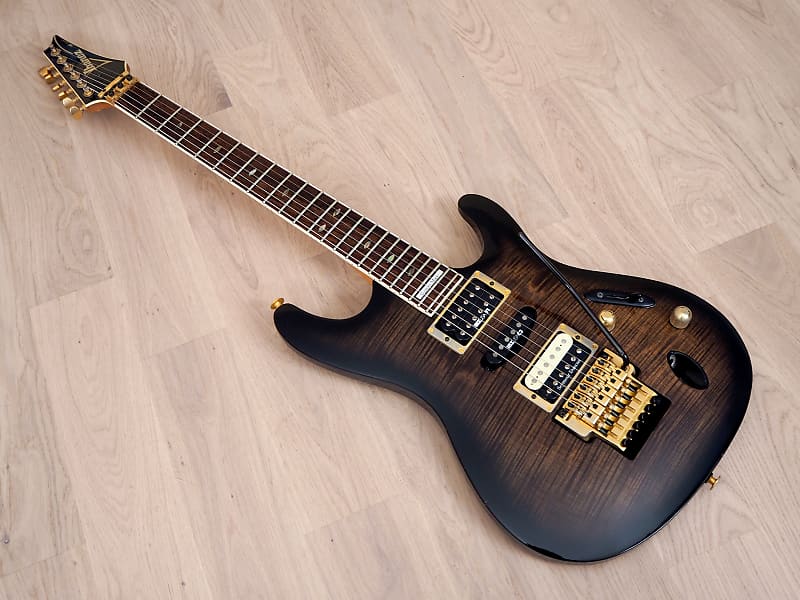 1994 Ibanez S540FM S Series Electric Guitar HSH Transparent