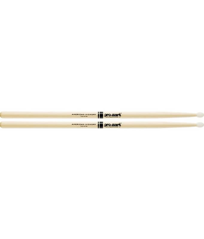 TX747N Classic Forward 747 Hickory Drumstick, Oval Nylon Tip image 1