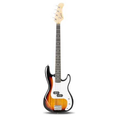Glarry GP Electric Bass Guitar Sunset w/ 20W Amplifier image 2