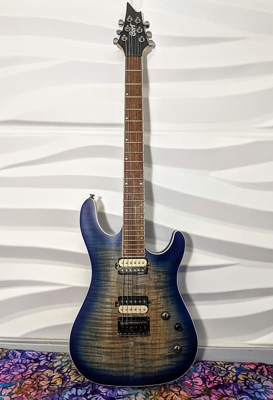 Cort KX300 Open Pore Cobalt Burst Electric Guitar image 1