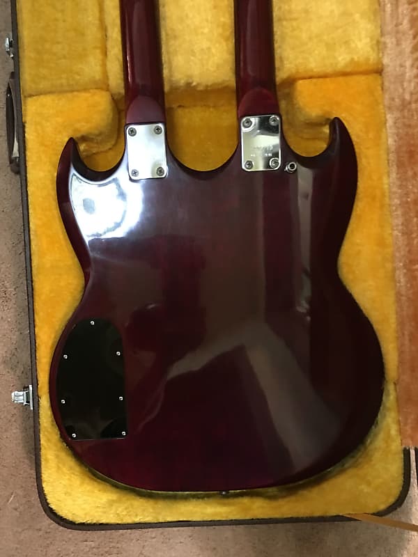 Ibanez SG Style Double Neck 6/12 Red Stain 1970's Vintage 1970's Red  Transparent Stain | Reverb