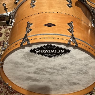 Craviotto 12/14/20 solid maple drum set from 2013. Craviotto office kit image 7