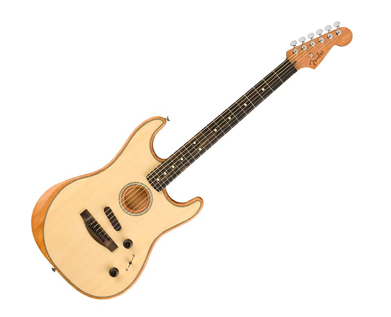 Fender American Acoustasonic Stratocaster - Natural w/ Ebony FB image 1