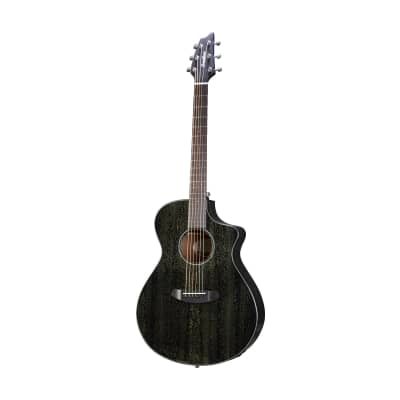 Breedlove Rainforest S Concert CE African Mahogany Soft Cutaway 6-String Acoustic Electric Guitar with  Fishman Presys I Electronics (Black Gold) image 3