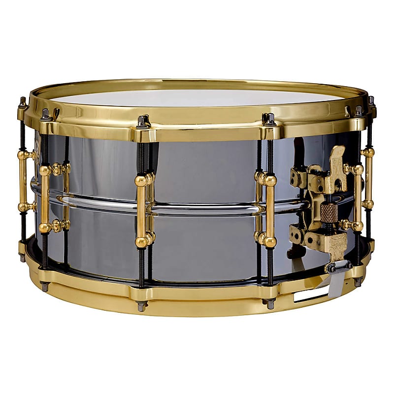 Ludwig LB417BT "Brass On Brass" Black Beauty 6.5x14" Snare Drum with Brass Hardware image 2