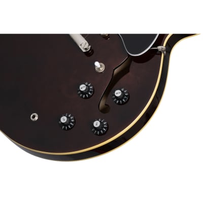 Epiphone Jim James Signature ES-335 Semi-Hollow Body Guitar - Seventies Walnut image 6