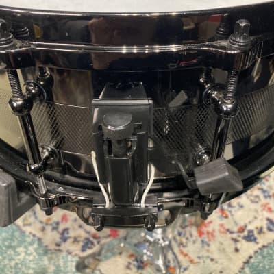 Jeff Ocheltree - 14x5.5" Heavy Metals 22, Limited Edition, Carbon Steel Snare Drum - Black/Black image 4