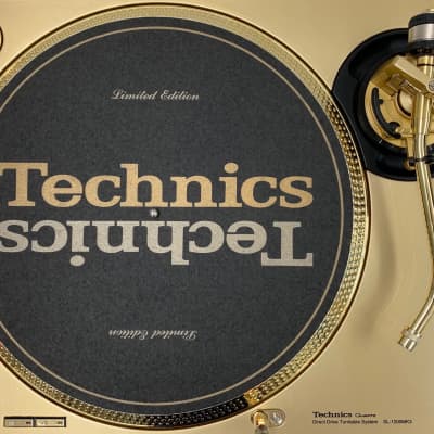 2 Technics SL-1200 MK3 Custom Gold Turntables with New M44G