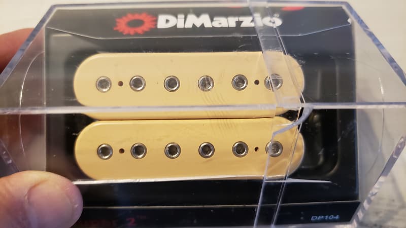 DIMARZIO Super 2 TM DP104 Humbucker Pickup, Nickle Cover