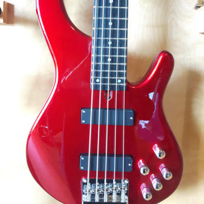 New Tagima Millenium 5 String Bass Metallic Red for sale