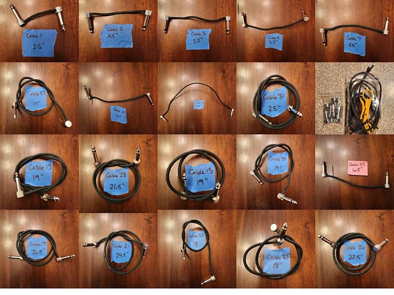 Lot of (19) Assembled Lava Cable Tightrope Patch Cables + Reverb
