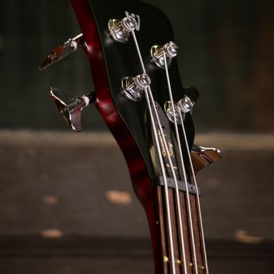 Warwick Pro Series Streamer Stage I 4 String - Burgundy Red Transparent Satin - Electric Bass image 6