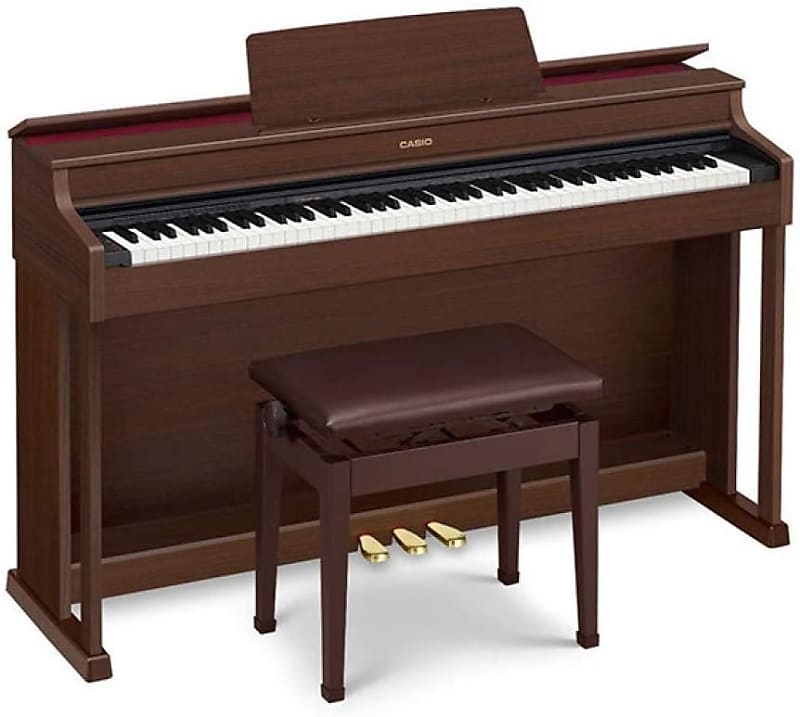 Casio AP 470 Celviano Digital Upright Piano with Bench Walnut Reverb