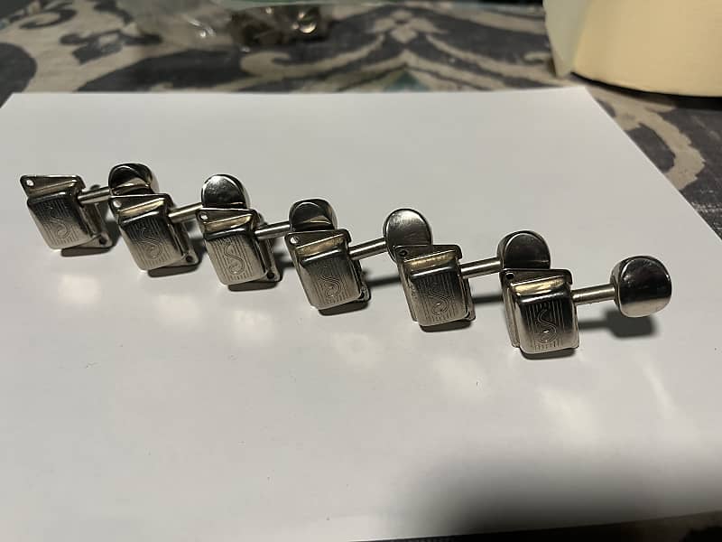 Schaller 6 in line split shaft tuners 1970s F series Reverb