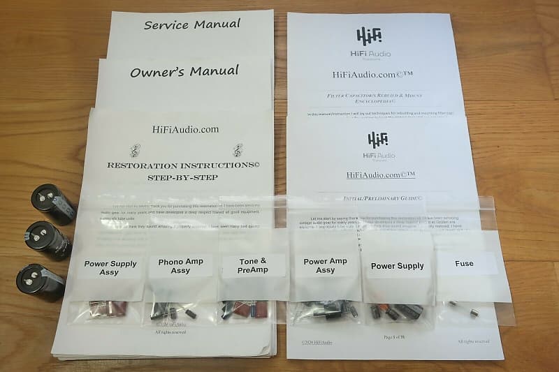 Marantz 1030 restoration kit filter capacitor repair rebuild fix  			