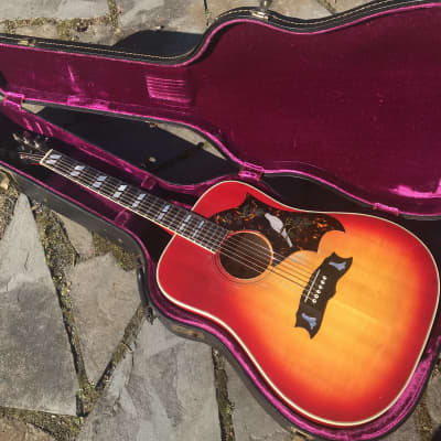 1974 Gibson Dove  Cherry Sunburst image 2