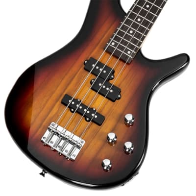 Glarry GIB Bass Guitar Full Size 4 String Sunset image 4