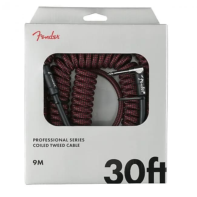 Fender Professional Series Straight / Angled TS Coiled Instrument Cable - 30' image 1