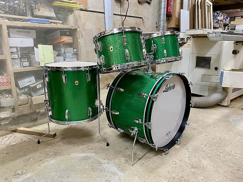 Ludwig Hollywood 1969 Green sparkle image 1