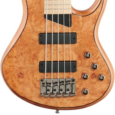 MTD Kingston Z5MP Electric Bass,  5-String, Satin Natural Burled Maple image 3