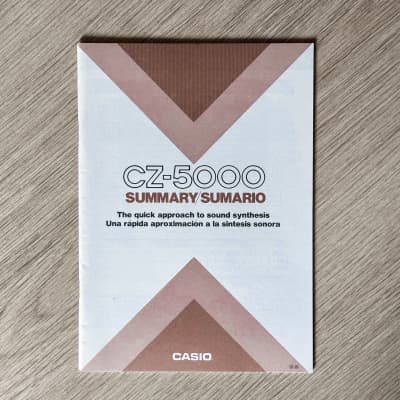 Casio CZ-5000 // Summary Manual // ENGLISH & ITALIAN