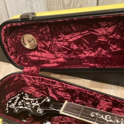 Super Ibanez B300 5-string Resonator Banjo Walnut  & Crossrock Yellow  Hardshell Case, Killer Deal ! image 19