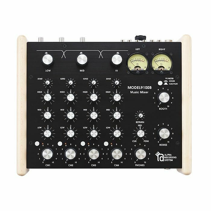 Alpha Recording System MODEL9100BW Limited Edition 4-Channel Rotary DJ Mixer (wood side panels) image 1