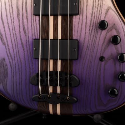 Mayones Viking 4 String Bass Guitar Dirty Ash Purple Horizon image 5