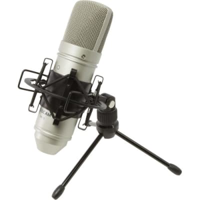 Tascam - TM-80 - Studio Recording Condenser Microphone & Shock Mount + Stand image 1
