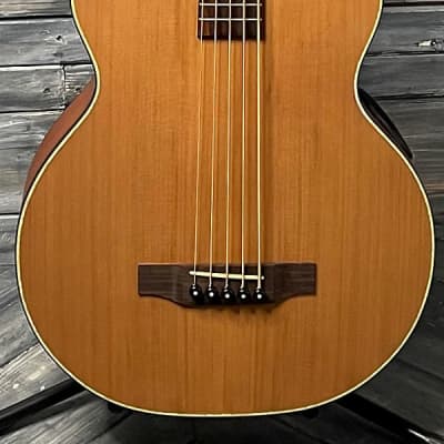 Boulder Creek Left Handed EBR3-N5L 5 String Fretted Acoustic Electric Bass Guitar for sale