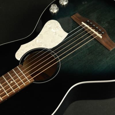 Art & Lutherie 047703 Roadhouse HG Q-Discrete Parlor 6 String RH Acoustic/Electric Guitar – Indigo Burst with Bag 007 image 3