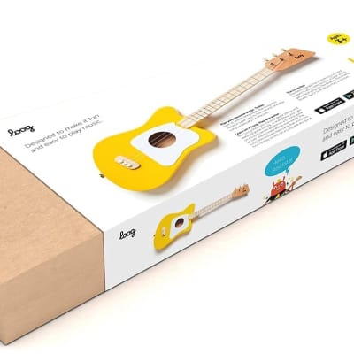 Loog Mini Acoustic Guitar for Children and Beginners, (Yellow) image 4
