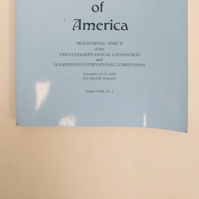 VSA Journal of The Violin Society of America - Volume XVIII, No. 1 image 1
