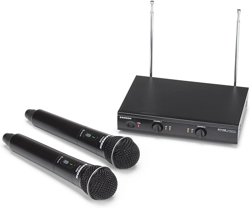 Samson Stage 200 Dual Channel Wireless Handheld Mic System - D Band image 1