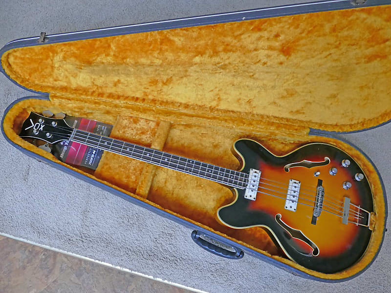 Vintage 60's Vox Cougar Hollowbody Bass image 1
