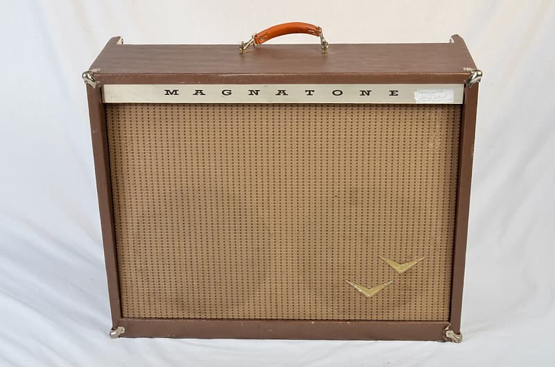 Magnatone Model 280 Custom 200 Series 2-Channel 50-Watt 2x12" Guitar Combo 1960- Brown image 1