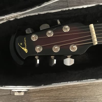 Ovation acoustic electric guitar model 4861 made in Korea 1989 in Tobacco burst excellent with original hard case image 5
