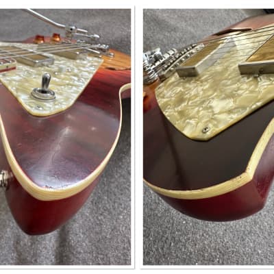 2022 Rufini Montefalco Aged Cherry Sunburst Nitro Stainless Steel Frets AAA Quilt Curly Maple Top AAA Birdseye Neck Duesenberg Vibrato MINT image 15