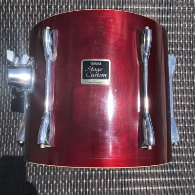Yamaha Drums Vintage’90’s Stage Custom 10 x 12 Tom Cranberry Red Lacquer Drum Birch Mahogany Falkata Hybrid Ply image 10