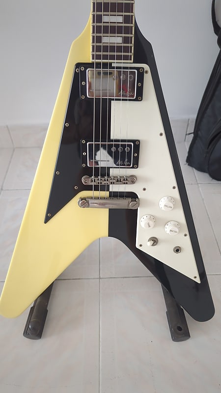 Edwards by ESP E-FV 2008-2009 - Tuxedo black and white | Reverb