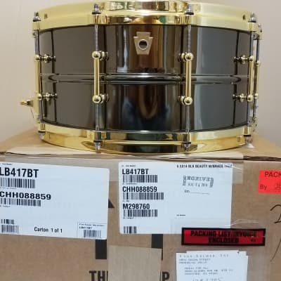 Ludwig 6.5x14" *In Stock Now* Black Beauty "Brass On Brass" Snare Drum Tube Lugs | NEW Authorized Dealer image 1