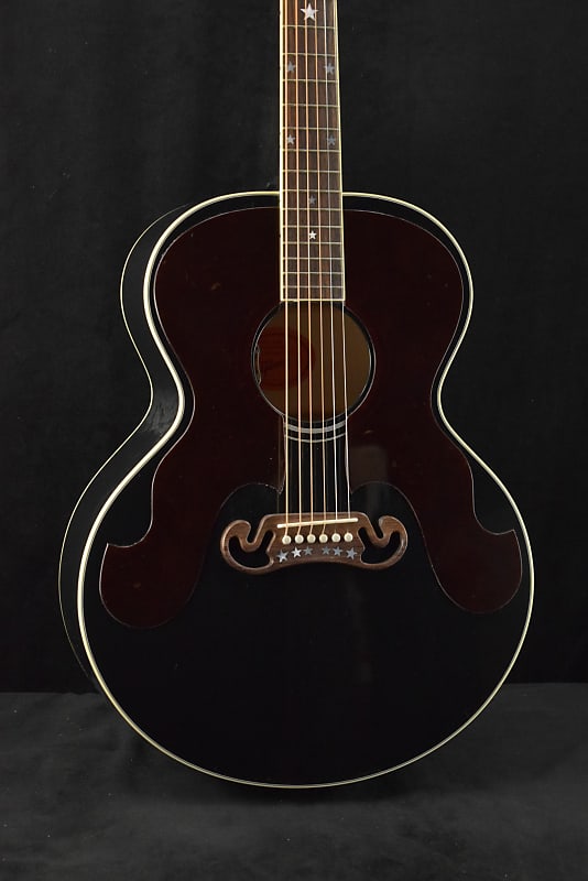 Gibson J-180 with Double Tortoiseshell Pickguard and Star Inlays Ebony