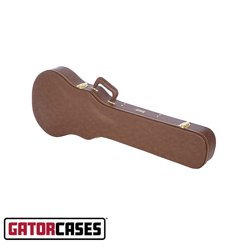 Gator Cases - GW-LP-BROWN - Gibson Les Paul® Guitar Deluxe Wood Case, Brown image 1