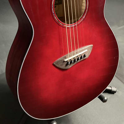 Yamaha CSF1MCRB Parlor Acoustic-Electric Guitar Crimson Red Burst w/ Gig Bag image 3