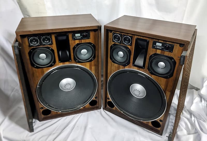 Vintage Pair of Sansui SP-X8000 4 Way 6 Speaker System - 70s Japan