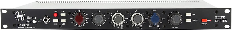 Heritage Audio HA73EQ Elite Series Single-Channel Full Rack Mic Pre with EQ image 1