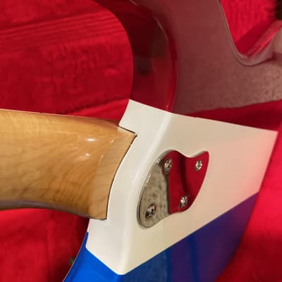 Mosrite “The Ventures" (1965) ~ ”Salesman Sample”~ Red White & Blue image 17